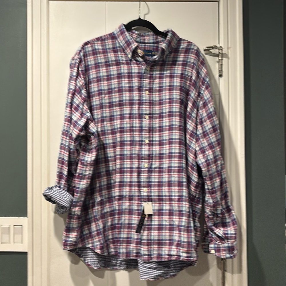 Ralph Lauren 2XB Flannel Button Up NWT
